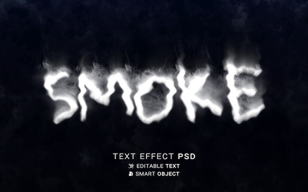 Smoke text effect writing