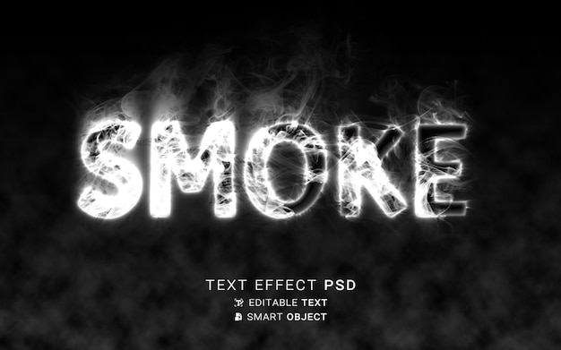 Smoke text effect writing