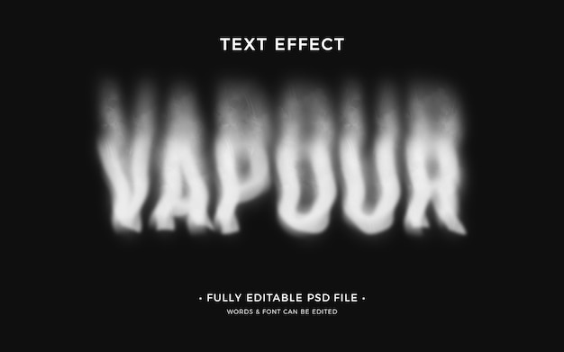 PSD smoke text effect