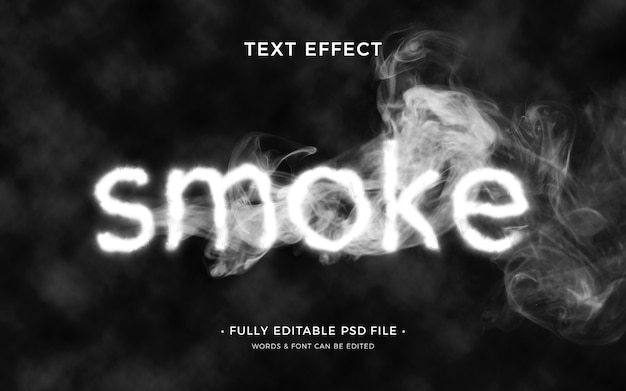 PSD Дым текстовый эффект