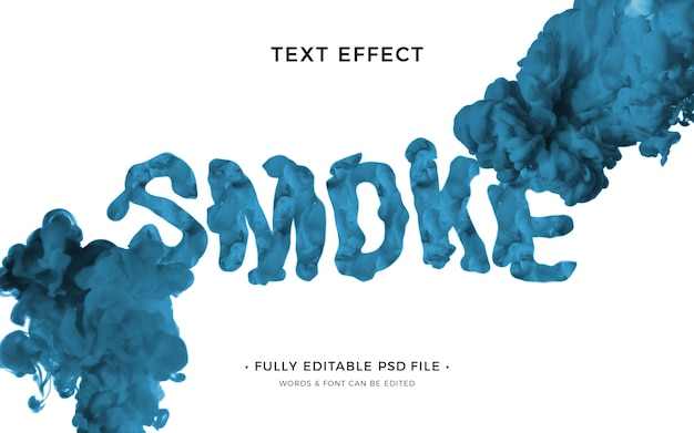 PSD smoke text effect