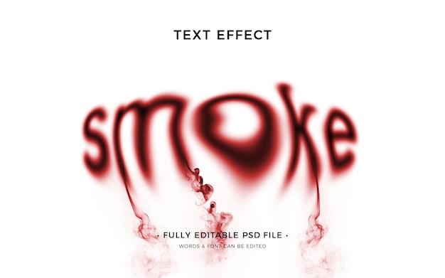 PSD smoke text effect