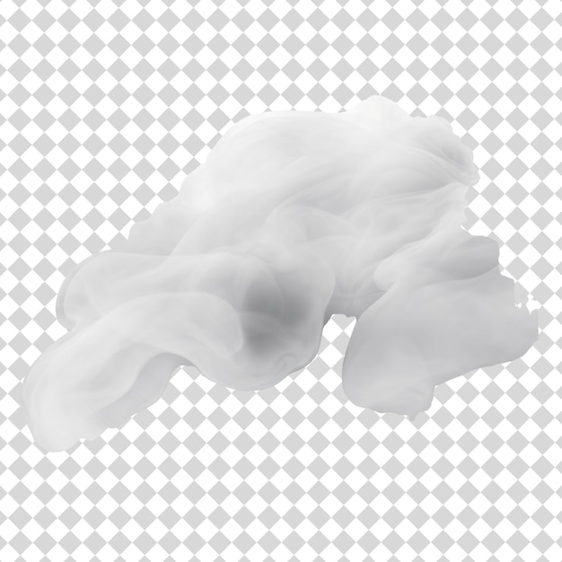 PSD nuvola di consistenza di fumo isolata su sfondo trasparente formato file psd
