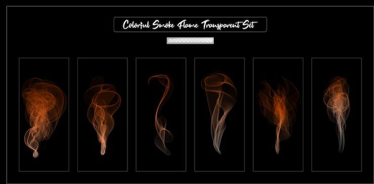 PSD smoke transparent background pack