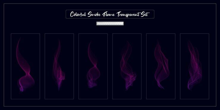 PSD smoke transparent background pack