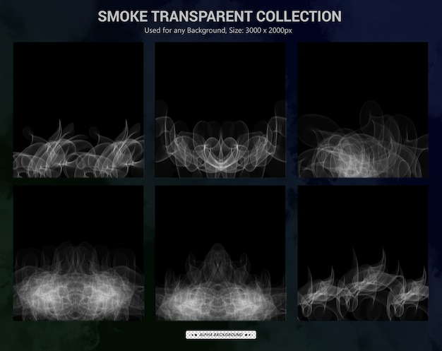 PSD smoke transparent background