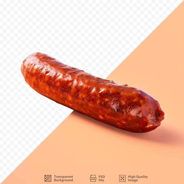 PSD smoked sausage with transparent background