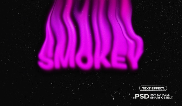 Smokey Rozmyty Szablon Psd Z Efektem Tekstowym 3d