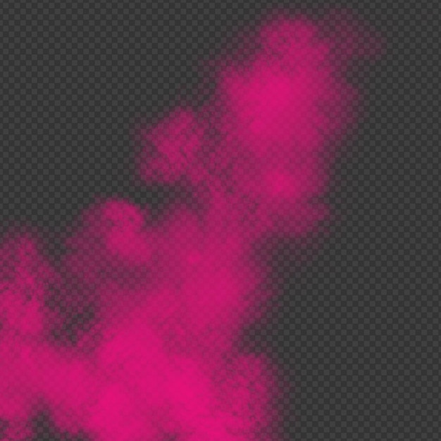 透明な背景に分離されたスモーキー ピンク色のパウダー