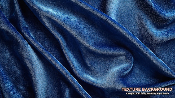 PSD smooth elegant blue silk or satin luxury cloth texture can use as abstract background