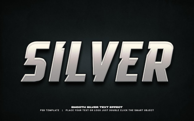 smooth silver text effect