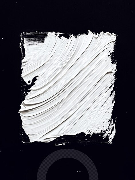 Smooth White Paint Applied to a Black Canvas Creating a Textured Layer