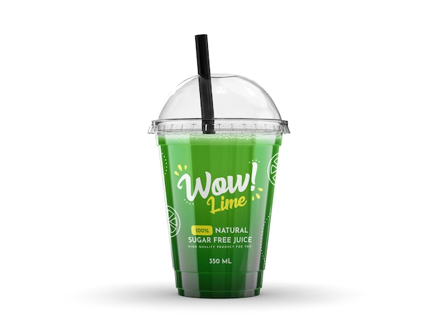 Smoothie cup mockup