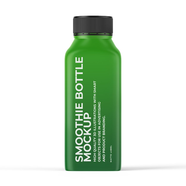 Smoothie vierkante fles mockup