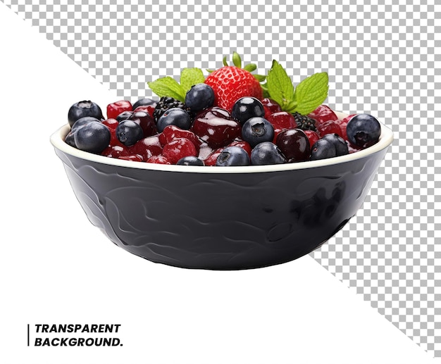 PSD piatto di frutta smooties sfondo trasparente