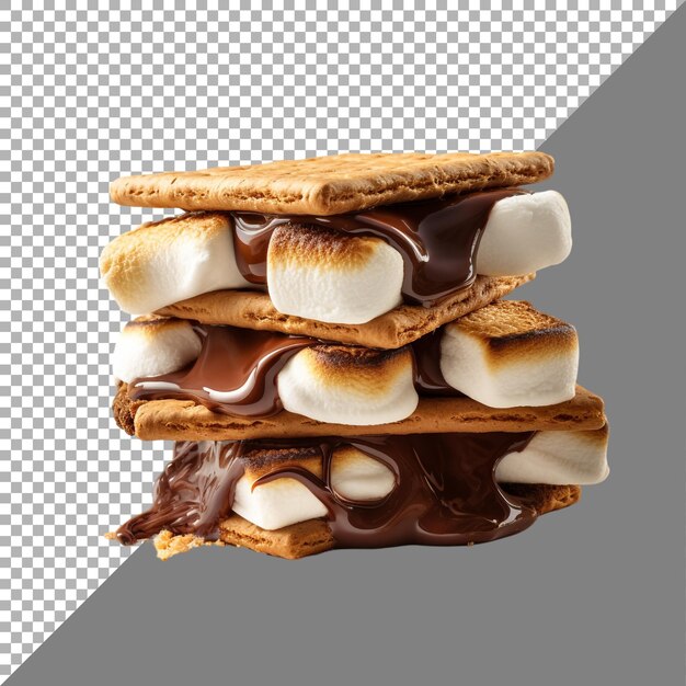 Smores contro uno sfondo trasparente ai generato