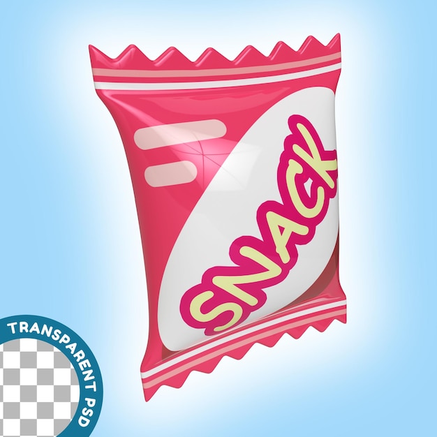 PSD snack illustrazione 3d icona