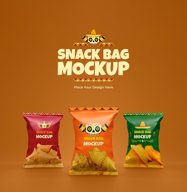 Mockup di borsa per snack