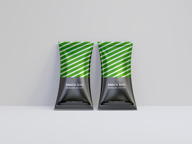 Snack bag packaging mockup premium psd