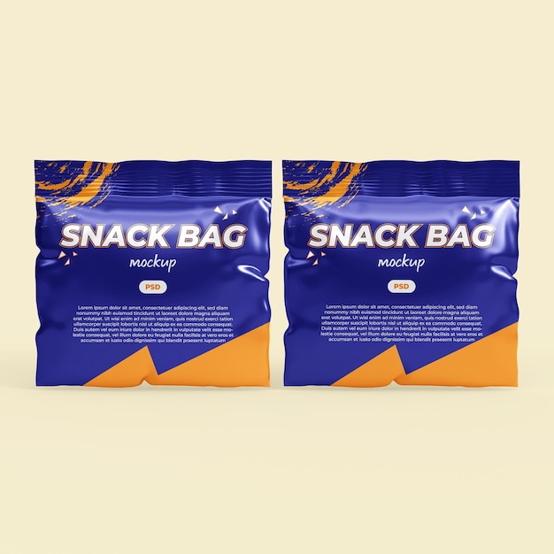 PSD snack bag packaging mockup psd