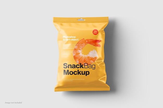 snack bag packaging mockup