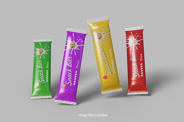 Snack bar mockup rendering 3d