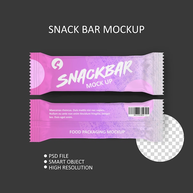 PSD snack bar mockup