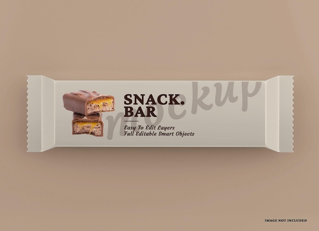 PSD snack bar package mockup