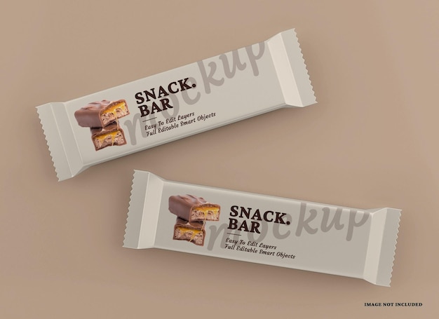 PSD snack bar package mockup