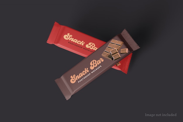 PSD snack bar packaging mockup