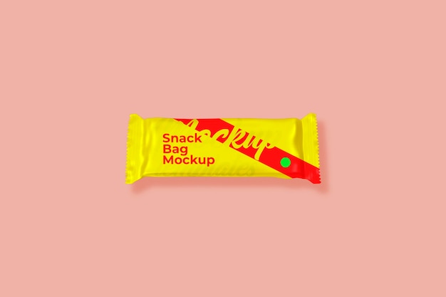 Snack bar packaging mockup