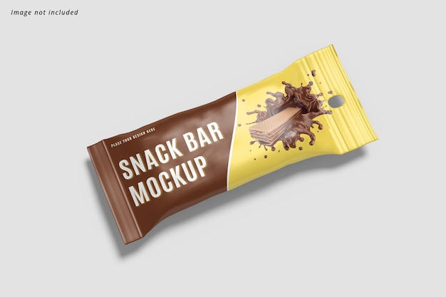 Snack bar packaging mockup