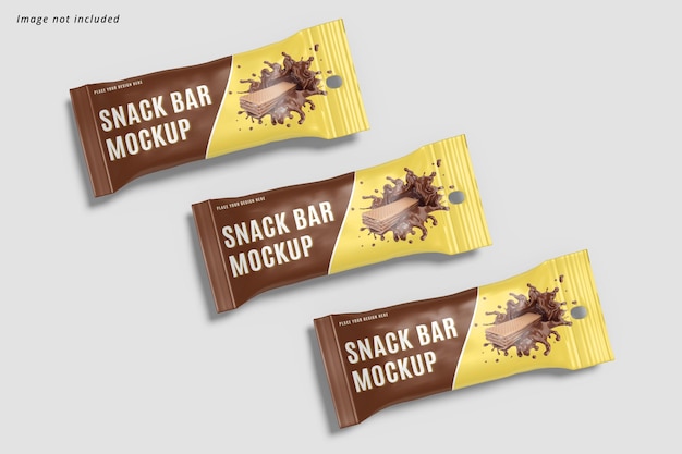 Snack bar packaging mockup