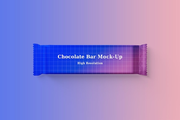 Snack bar packaging mockup