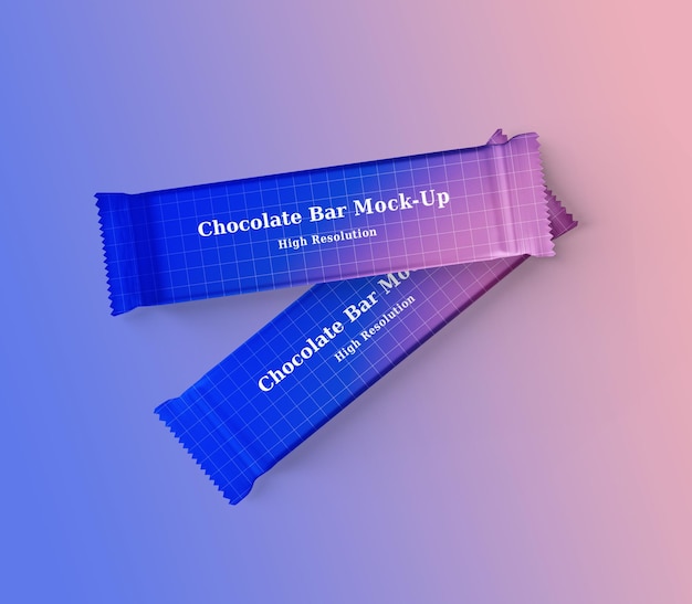 Snack bar packaging mockup