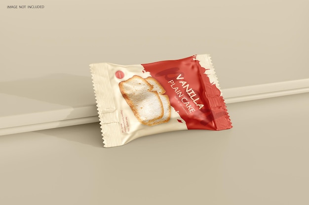 PSD snack cake packaging mockup