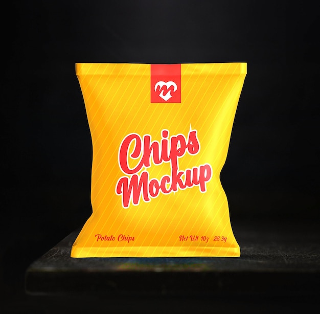 Snack chips buideltas mockup gratis psd