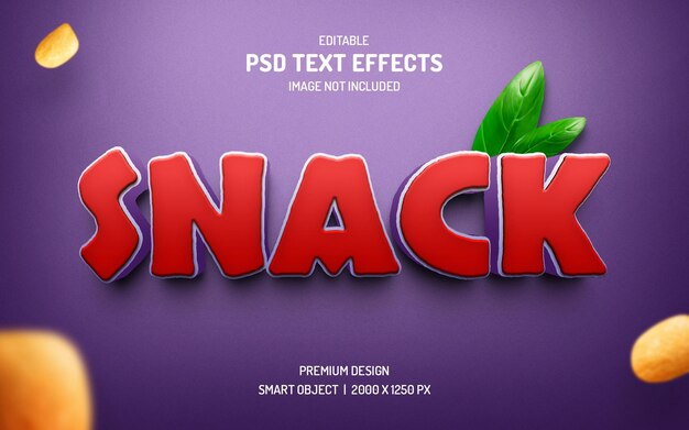 Snack editable text style effects