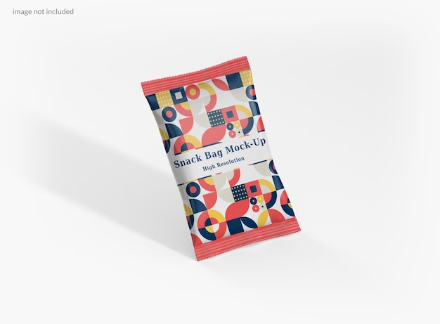 Snack foil bag mockup