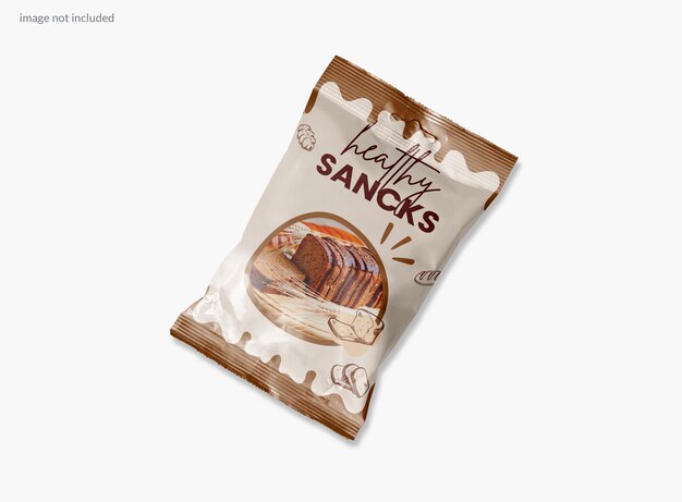 PSD snack foil bag mockup