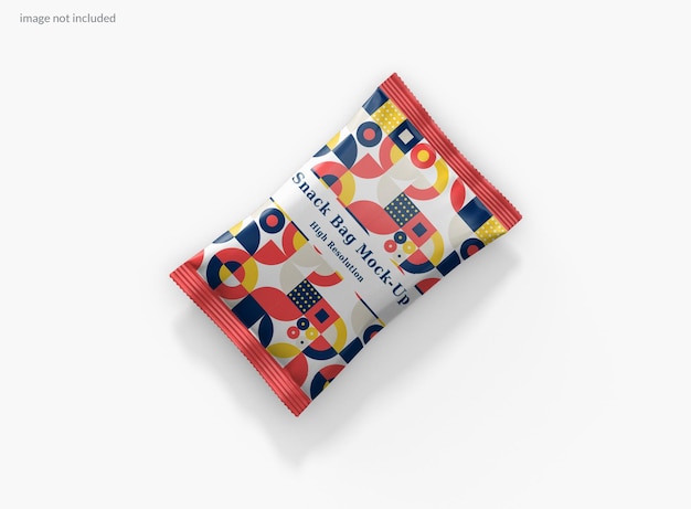 Snack foil bag mockup