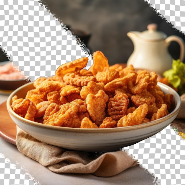 PSD Перекус из свиной кожи, известный как chicharrones прозрачный фон