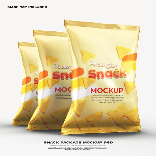 Snack package mockup psd