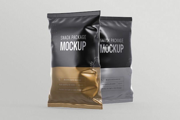 PSD snack package mockup