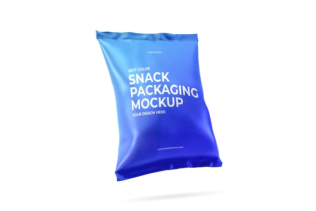 Design mockup di imballaggio snack isolato