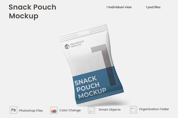 Mockup di confezionamento snack psd premium