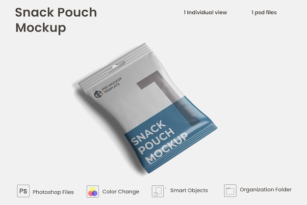 Mockup di confezionamento snack psd premium