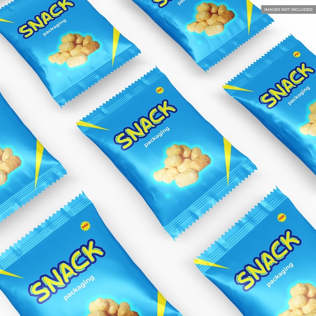 Snack packaging mockup psd