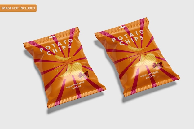 PSD snack packaging mockup series 8