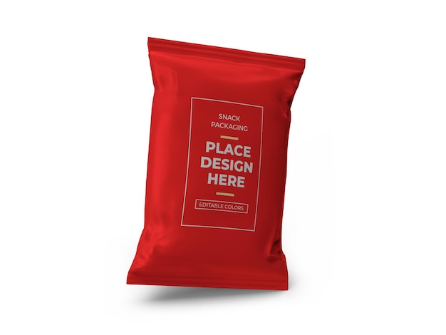 Modello di mockup di confezionamento snack psd